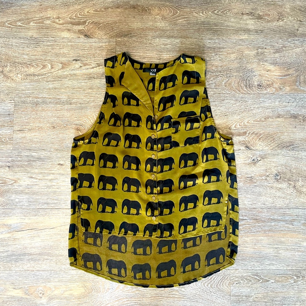 Forever 21 Elephant Blouse